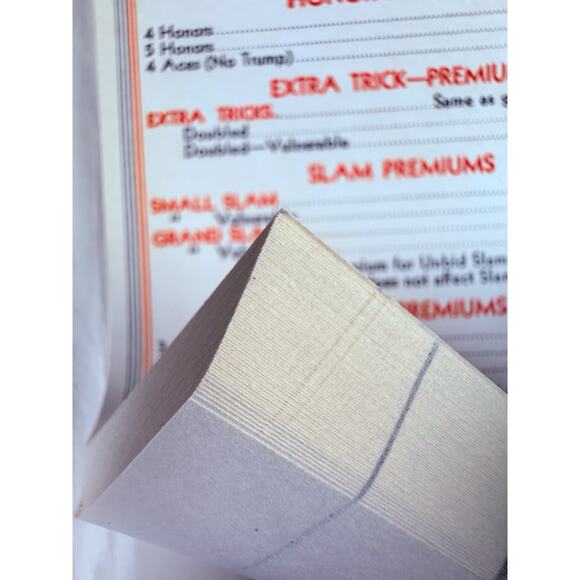 Vtg Bridge Score Pad MCM 1950s Henriette British War Relief Society Contract - Picture 6 of 9